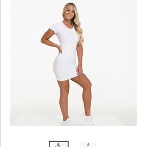 NVGTN XS White Pocket Tee Dress